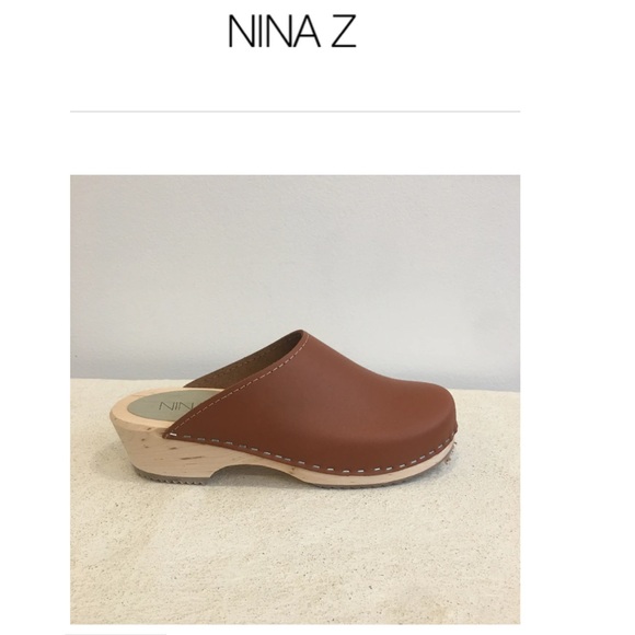 Nina Z New York MONA Classic Swedish Stapled Natural Clogs, 37 - Picture 2 of 11